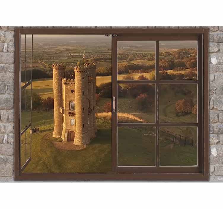 Tapisserie villes et pays vue historique de château - TenStickers