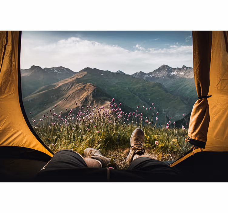 Tapisserie paysage sérénité des montagnes - TenStickers