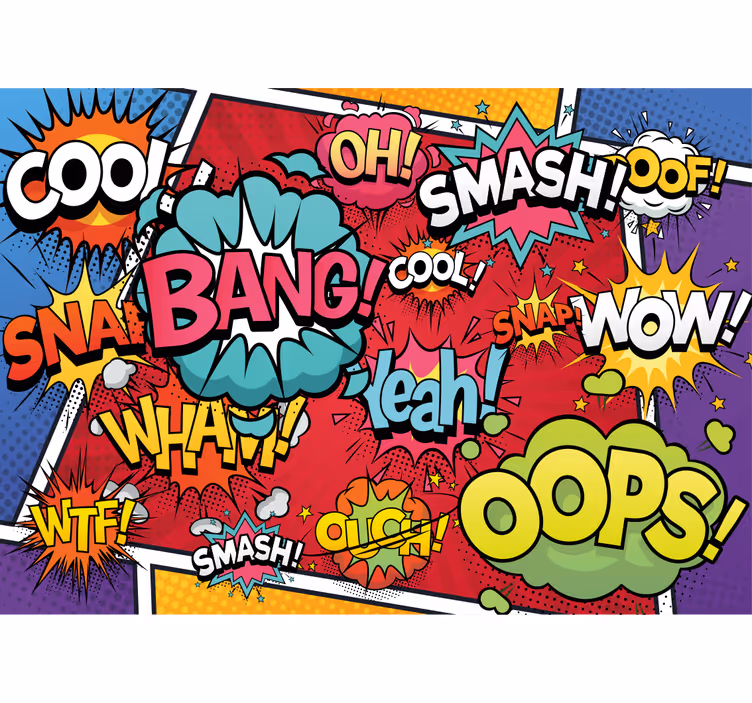 Tapisserie graffiti effets sonores de bd - TenStickers