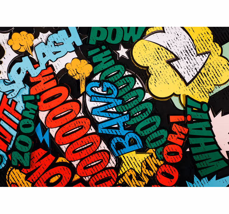 Tapisserie graffiti bruits de bande dessinée - TenStickers