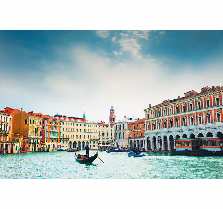 Tapisserie villes et pays perspective des canaux de venise - TenStickers