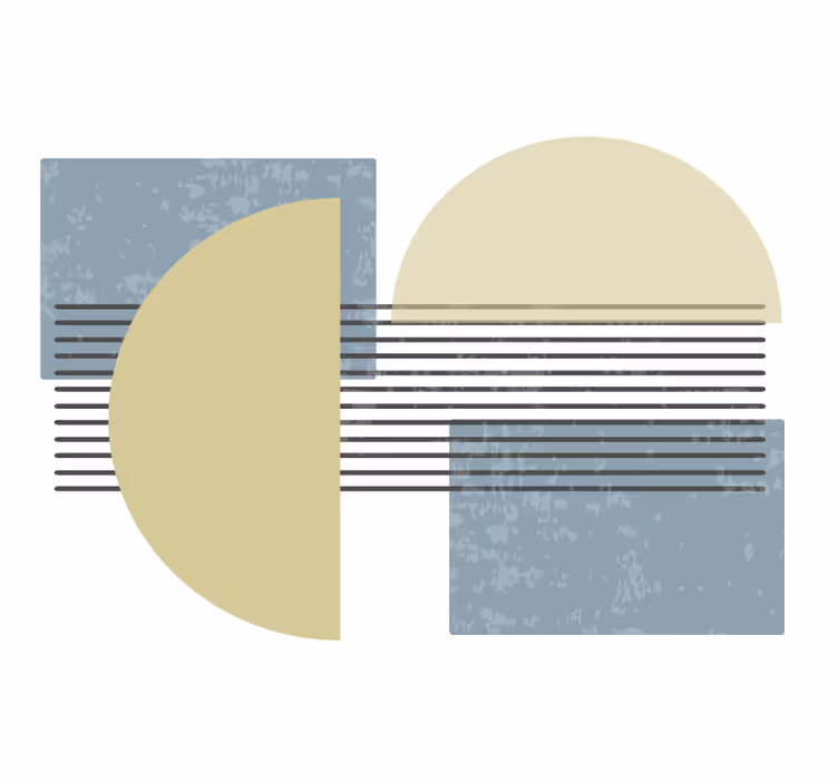 Tapisserie art agencement de formes géométriques - TenStickers
