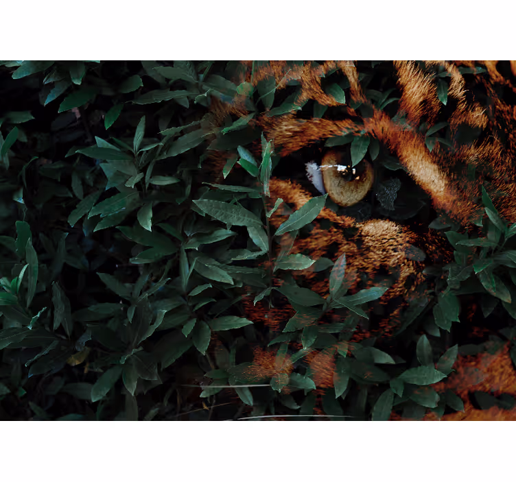 Tapisserie animaux léopard parmi le feuillage - TenStickers