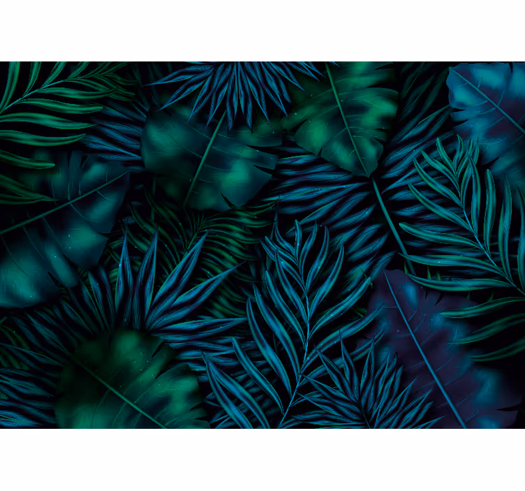 Papier peint nature motif feuillage exotique - TenStickers