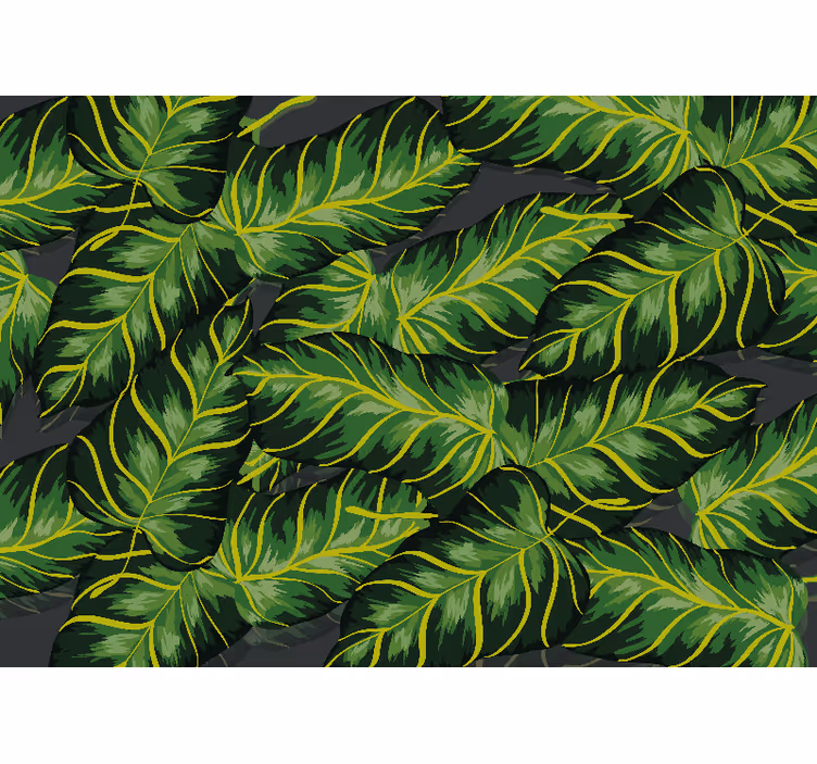 Tapisserie nature motif feuillage luxuriant - TenStickers