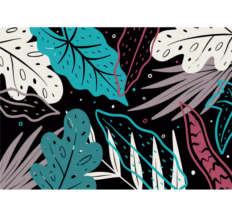 Papier peint nature motifs de feuilles décoratifs - TenStickers