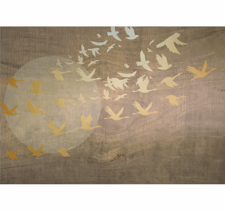 Papier peint nature oiseaux en vol - TenStickers