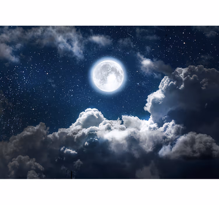 Tapisserie ciel soirées lunaires - TenStickers