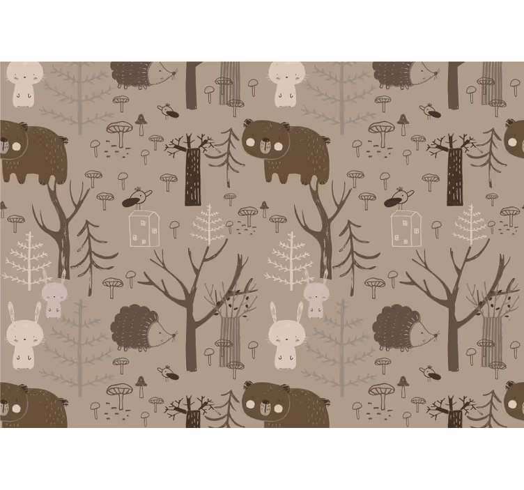 Tapisserie animaux jeux de créatures forestières - TenStickers