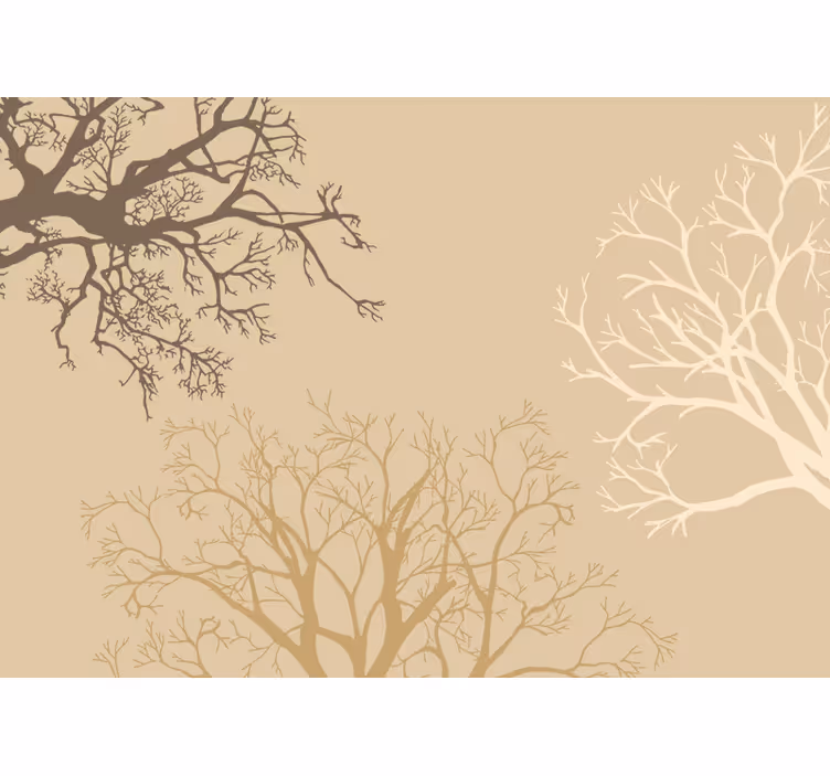 Tapisserie arbre silhouettes de branches élégantes - TenStickers