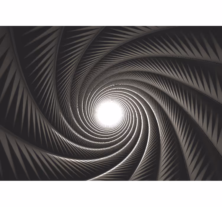 Tapisserie abstraite tunnel de lumière en spirale - TenStickers