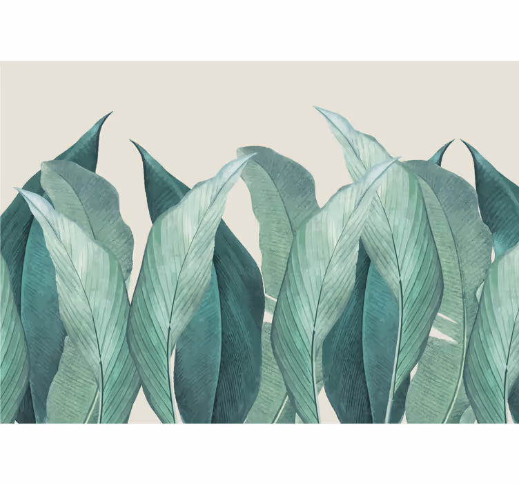 Papier peint nature motif feuilles luxuriantes - TenStickers