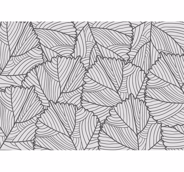 Tapisserie textures et motifs motif feuilles - TenStickers