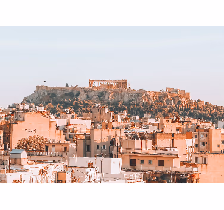 Tapisserie villes et pays paysage d'athènes - TenStickers