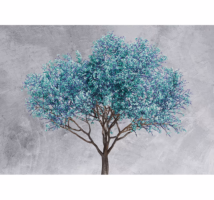 Tapisserie arbre feuillu stylisé - TenStickers