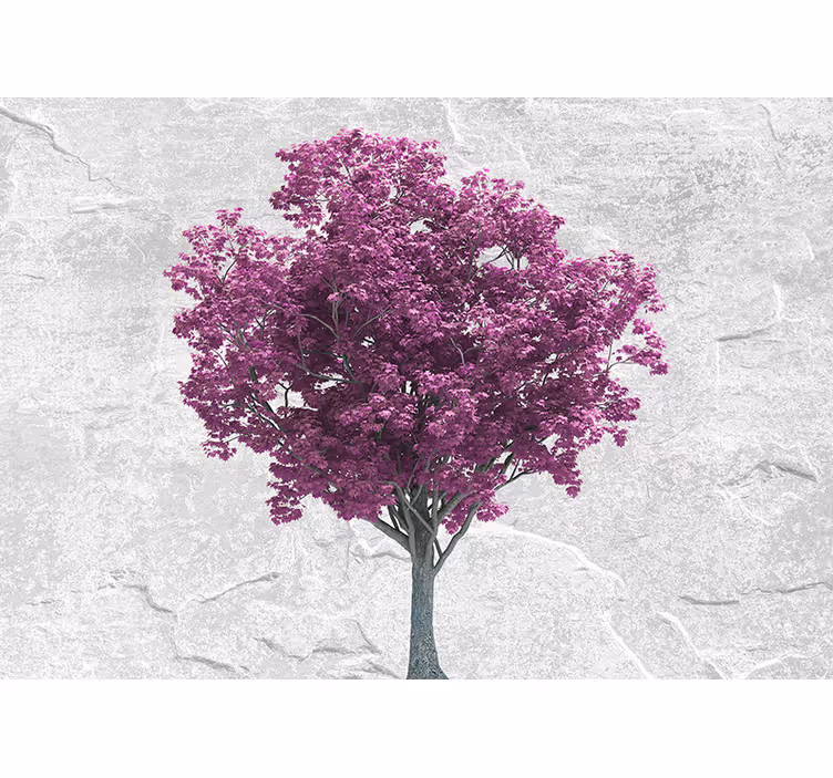 Tapisserie fleur fleurs de cerisier violet - TenStickers