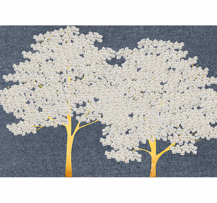 Tapisserie arbre silhouettes élégantes - TenStickers