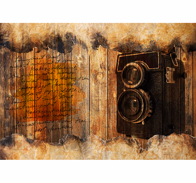 Tapisserie art esthétique appareil photo vintage - TenStickers
