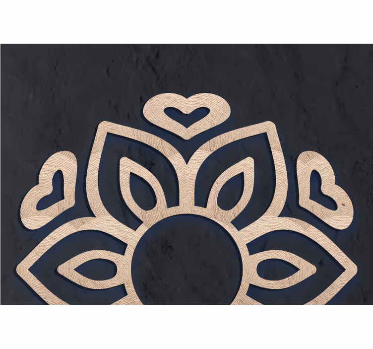 Tapisserie bouddha design de lotus cœur - TenStickers