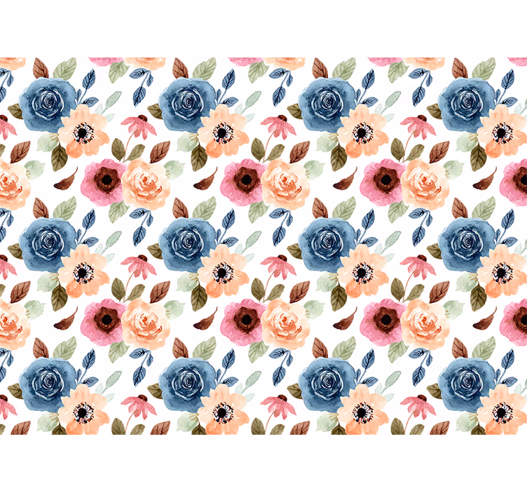 Tapisserie fleur composition florale élégante - TenStickers