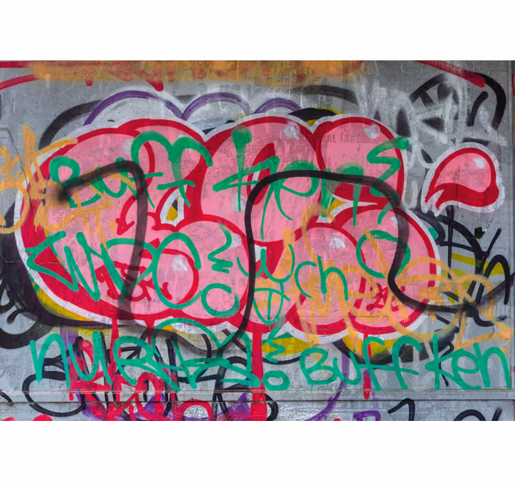 Tapisserie graffiti art urbain vibrant - TenStickers