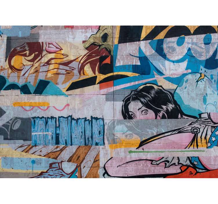 Tapisserie graffiti métropolitaine - TenStickers