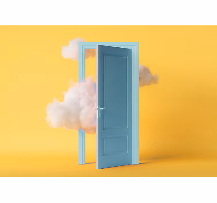Papier peint mural art classique porte nuage - TenStickers