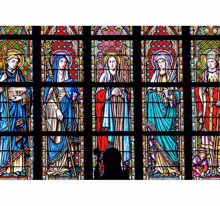 Papier peint vitrail de l'église du Sablon - TenStickers
