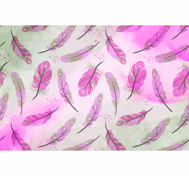 Papier peint ambiance zen plumes boho - TenStickers