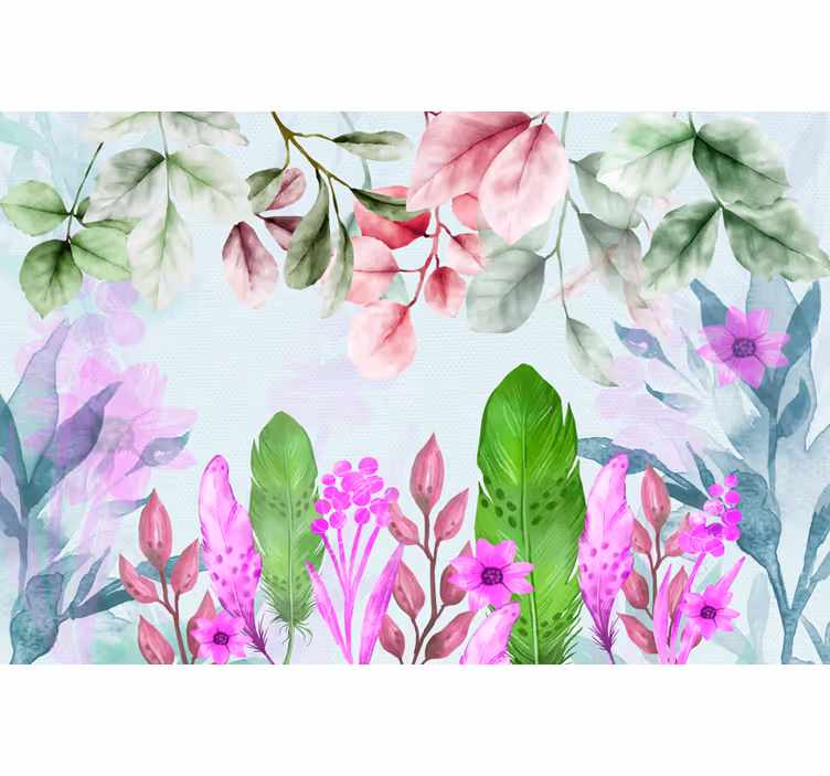 Papier peint mural plantes style boho - TenStickers