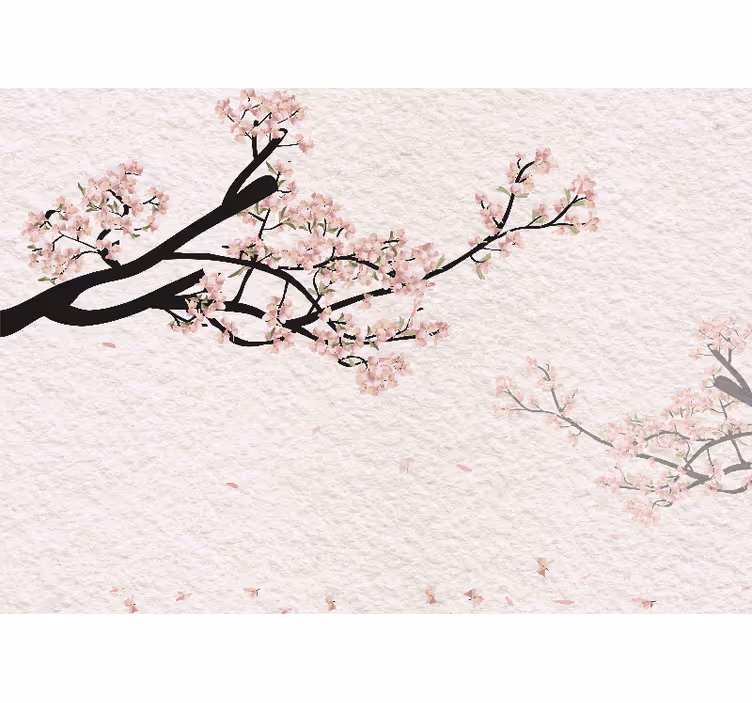 Papier peint panoramique fleurs de cerisier - TenStickers