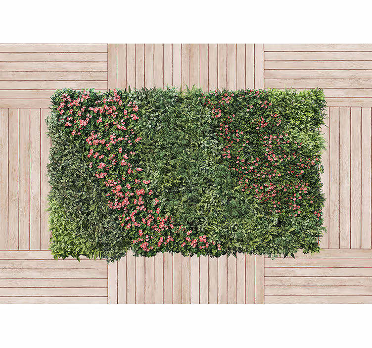 Papier peint mural de jardin vertical avec bois - TenStickers