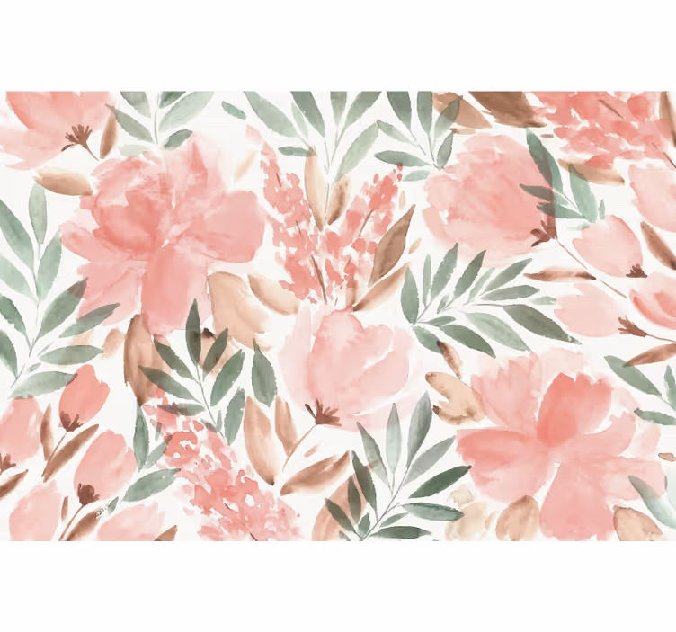 Tapisserie panoramique papier peint mural floral - TenStickers