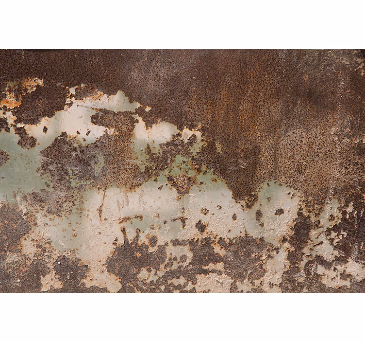 Tapisserie murale effet mur de métal rouillé  - TenStickers