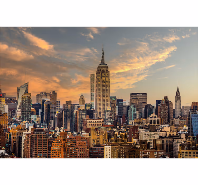 Tapisserie murale bureau skyline de New York - TenStickers