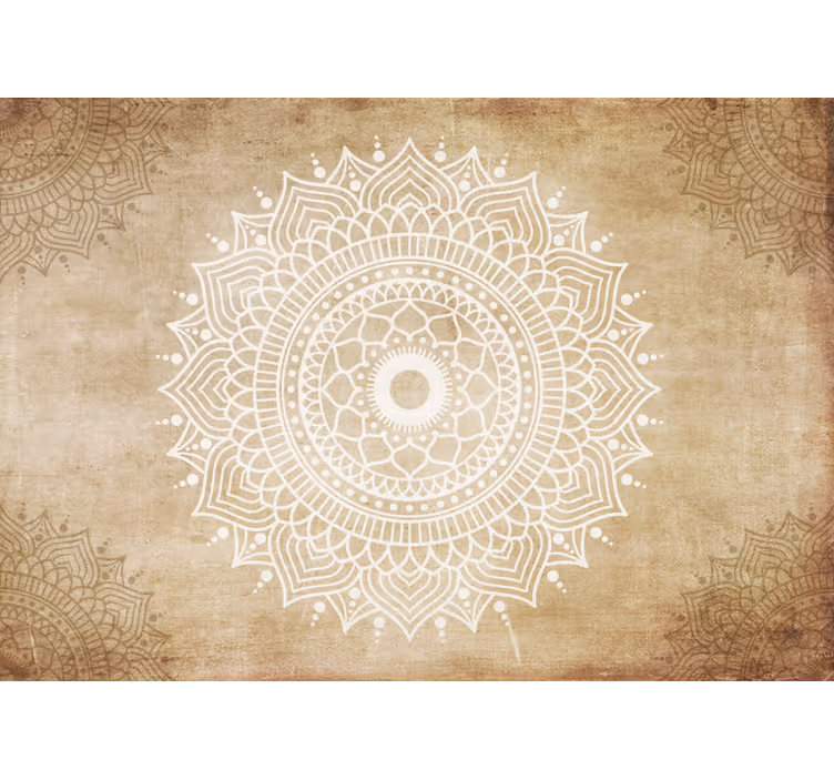 Tapisserie murale mandalas effet papier vieilli - TenStickers