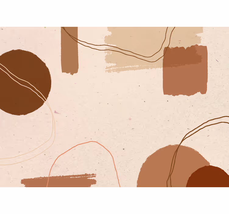 Tapisserie murale terracotta conception abstraite - TenStickers