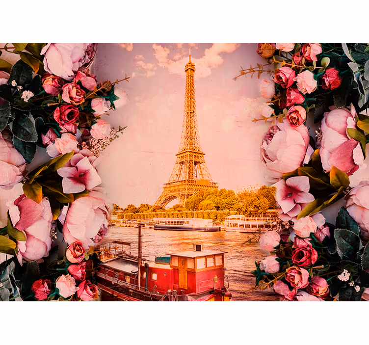 Tapisserie paris élégance florale parisienne - TenStickers