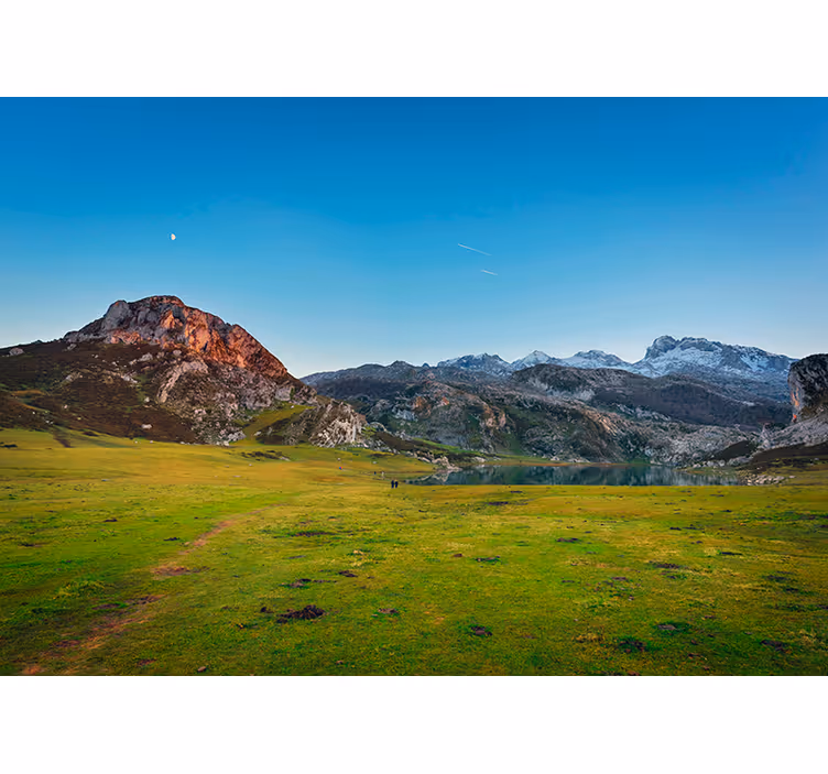 Tapisserie paysage vue sur les alpages de montagne - TenStickers