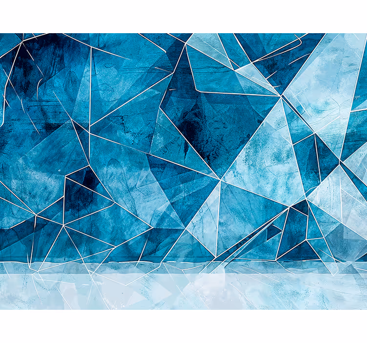 Tapisserie textures et motifs azur fracturé - TenStickers
