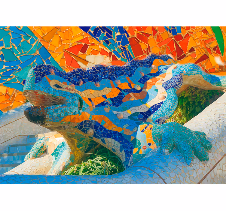 Tapisserie art imagerie serpentine en mosaïque - TenStickers