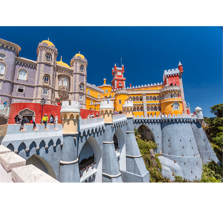 Tapisserie villes et pays château Sintra Portugal - TenStickers