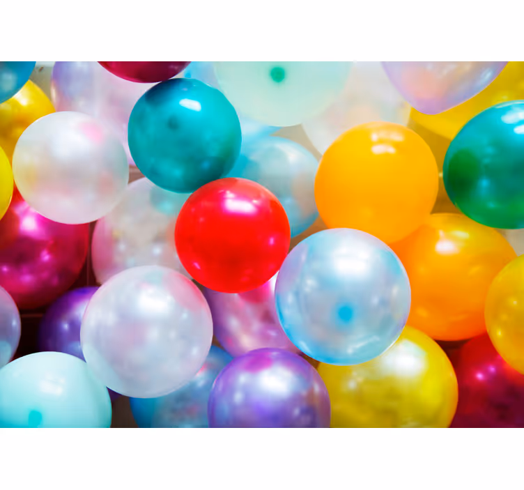 Tapisserie chambre enfant mosaïque de ballons vibrants - TenStickers