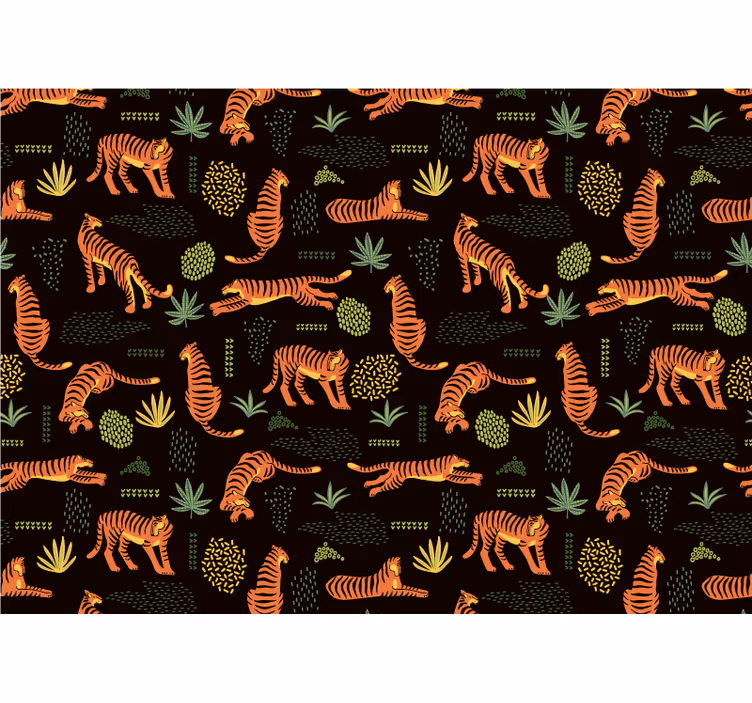 Tapisserie autres animaux motif de tigre - TenStickers