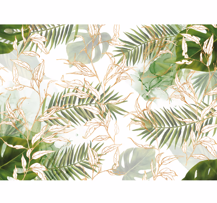 Tapisserie murale feuilles de palmier élégantes - TenStickers