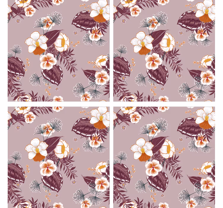 Dessous de verre à motif floral - TenStickers