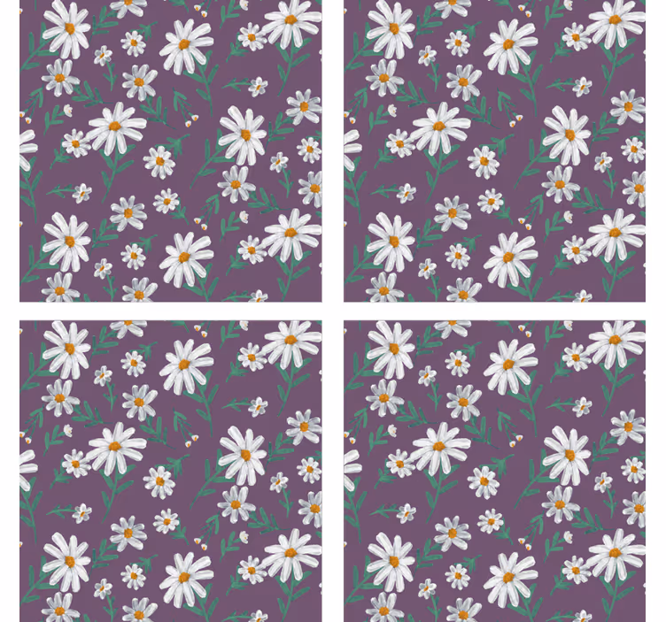 Dessous de verre motif floral violet - TenStickers