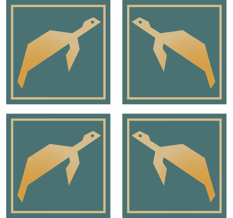 Dessous de verre moderne formes animales géométriques - TenStickers