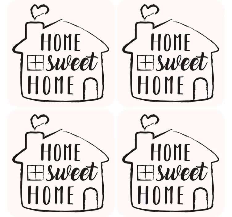 Dessous de verre citation dicton charmant pour la maison - TenStickers