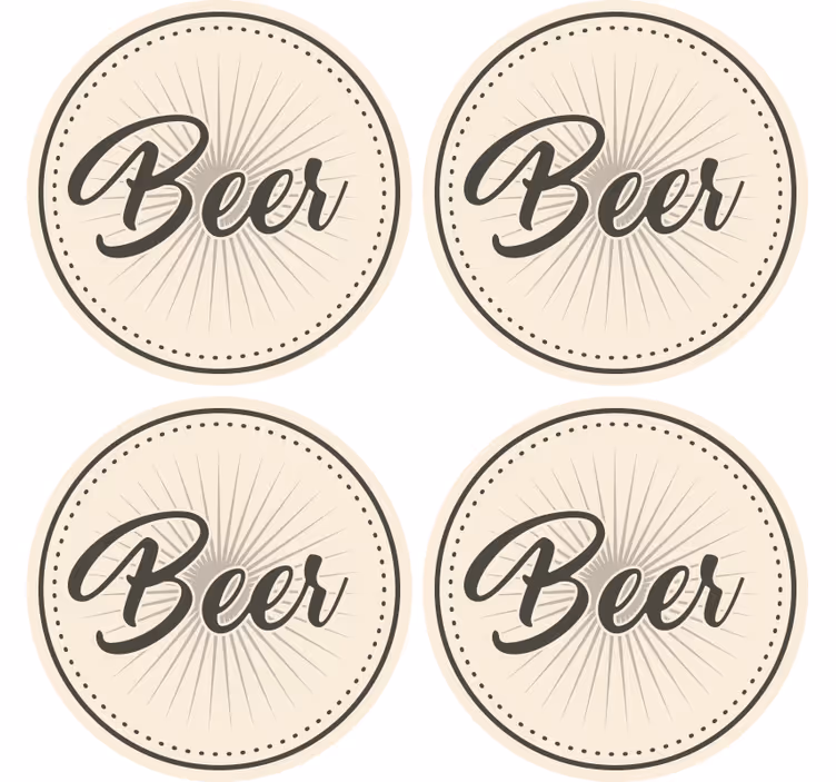 Dessous de verre bière typographie élégante - TenStickers